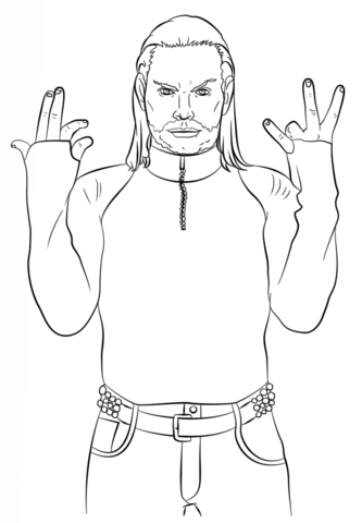 Wwe Jeff Hardy Coloring Page